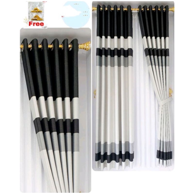 Gorden blackout gorden tirai jendela pintu minimalis ukuran 100x200