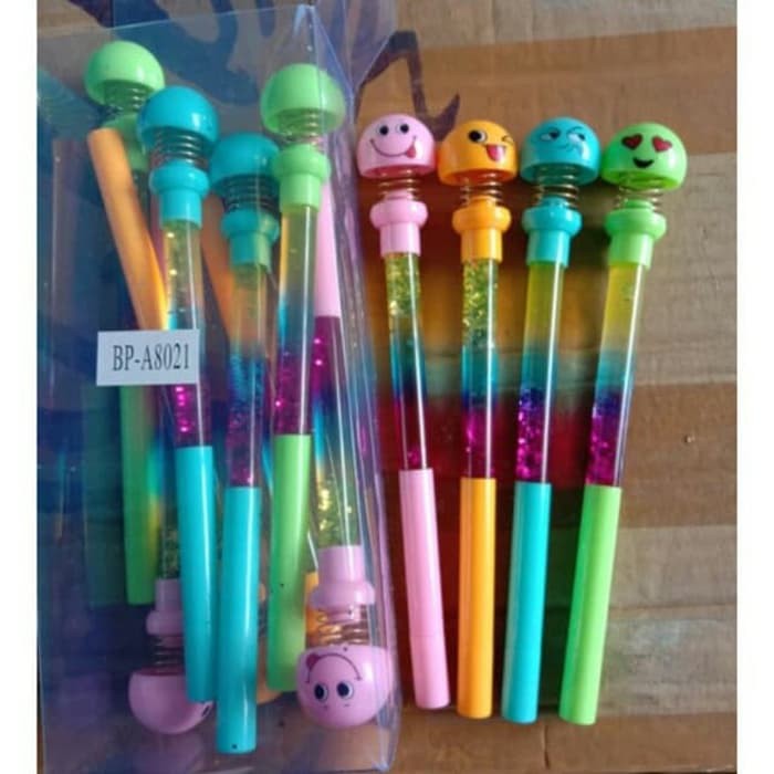 

Pulpen Gel Spring Doll Glitter Karakter Emoticon
