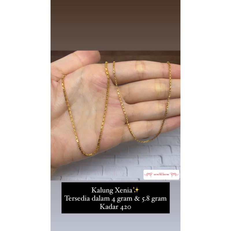 Kalung Mas Muda Emas Kuning ASLI Mewah Mas Muda Terbaru Kado Wanita Anniversarry Ulangtahun