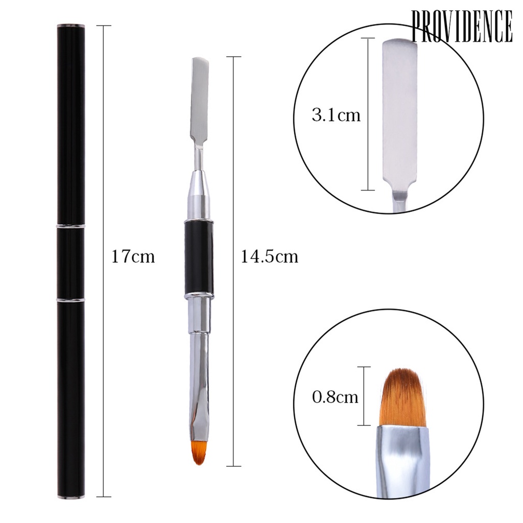 Providence Dual End Nail Pusher Brush Images Painting Soft Head Brush Extension Quick Building Painting Builder for Manicure