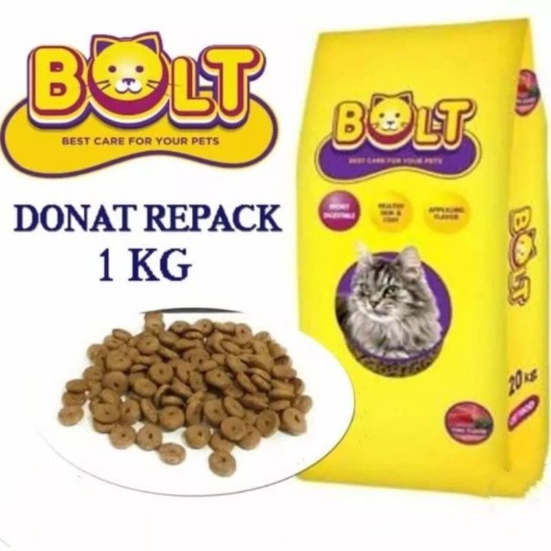 Makanan kucing bolt tuna donat 800gr