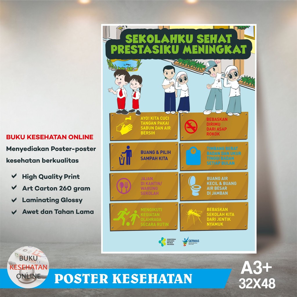 Poster Lingkungan Sekolah Bersih Sketsa