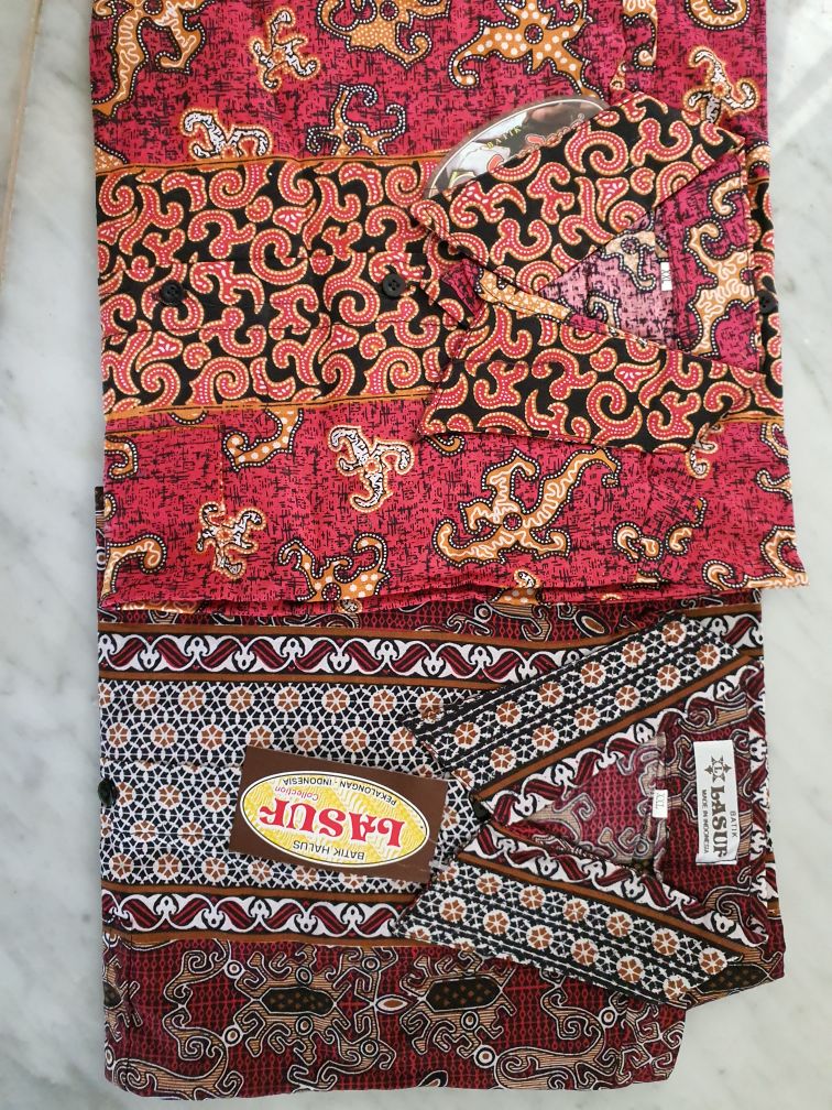 Bswart Batik Hrb026 Kenongo Hem Pendek Padi Pekalongan M L Xl Batik Pria Murah Modern Grosir