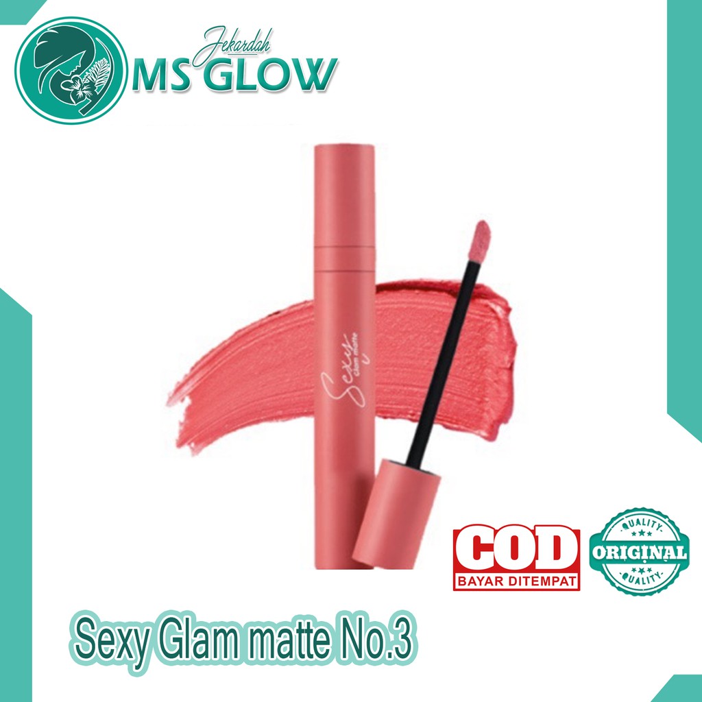 MS glow sexy glam matte 03 lip matte / Lipstik MS GLOW