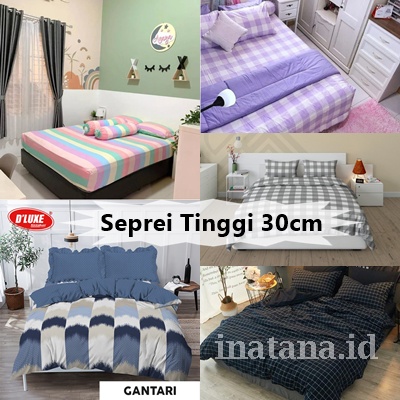 SEPREI HOMEMADE TINGGI 30CM SEPRAI AESTHETIC MOTIF RAINBOW BUBLE GUM EMILY KOTAK KOTAK ABU PINK UNGU