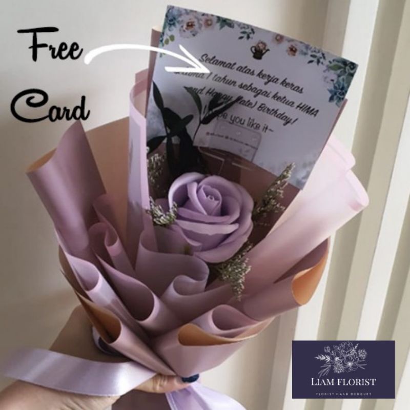 BUKET BUNGA ARTIFICIAL SIZE S/BUKET BUNGA MAWAR/BUKET 1 STEM BUNGA/BUKET WISUDA  ANNIVERSARY