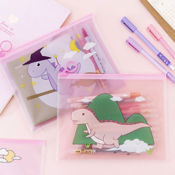 MK908 TEMPAT PENSIL SEKOLAH LUCU CUTE DINOSAURUSKOTAK PENSIL ZIPPERBAG DINOSAUR IMPORT-2