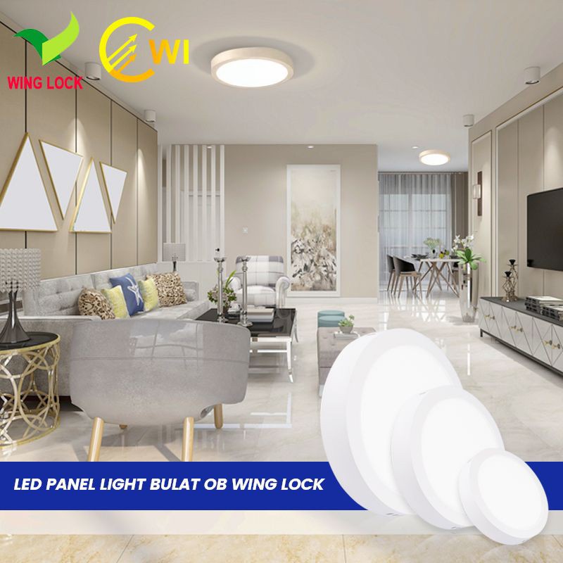 Downlight OB Bulat Panel LED 6W 12W 18W Wing Lock /Lampu Plafon Outbow