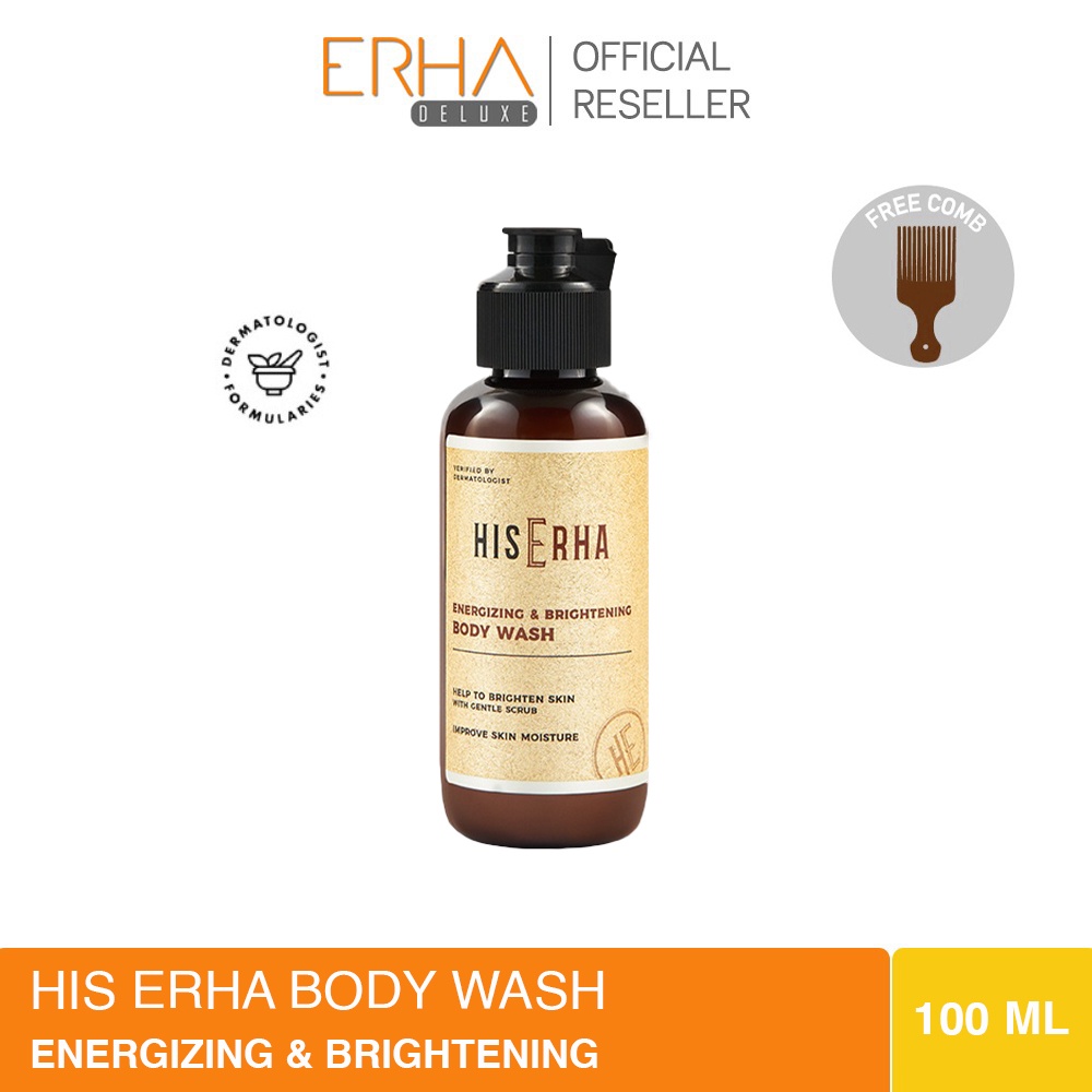 HISERHA Energizing &amp; Brightening Body Wash - Sabun Tubuh Pria