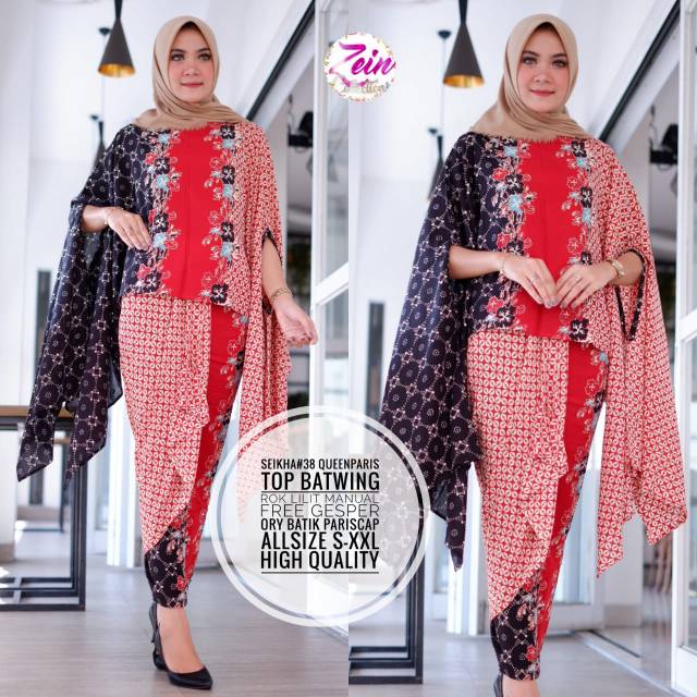 Kebaya Dan Batik Set Batwing Paris