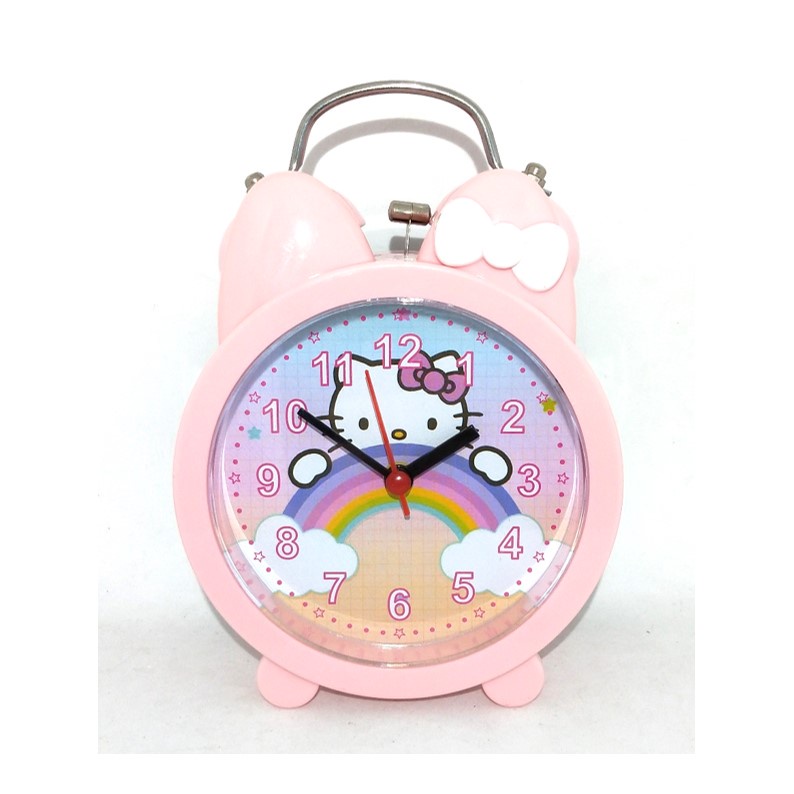 Jam Hello Kitty Jam Weker Karakter Hello Kitty Bunyi Kring Warna Pink Free Baterai