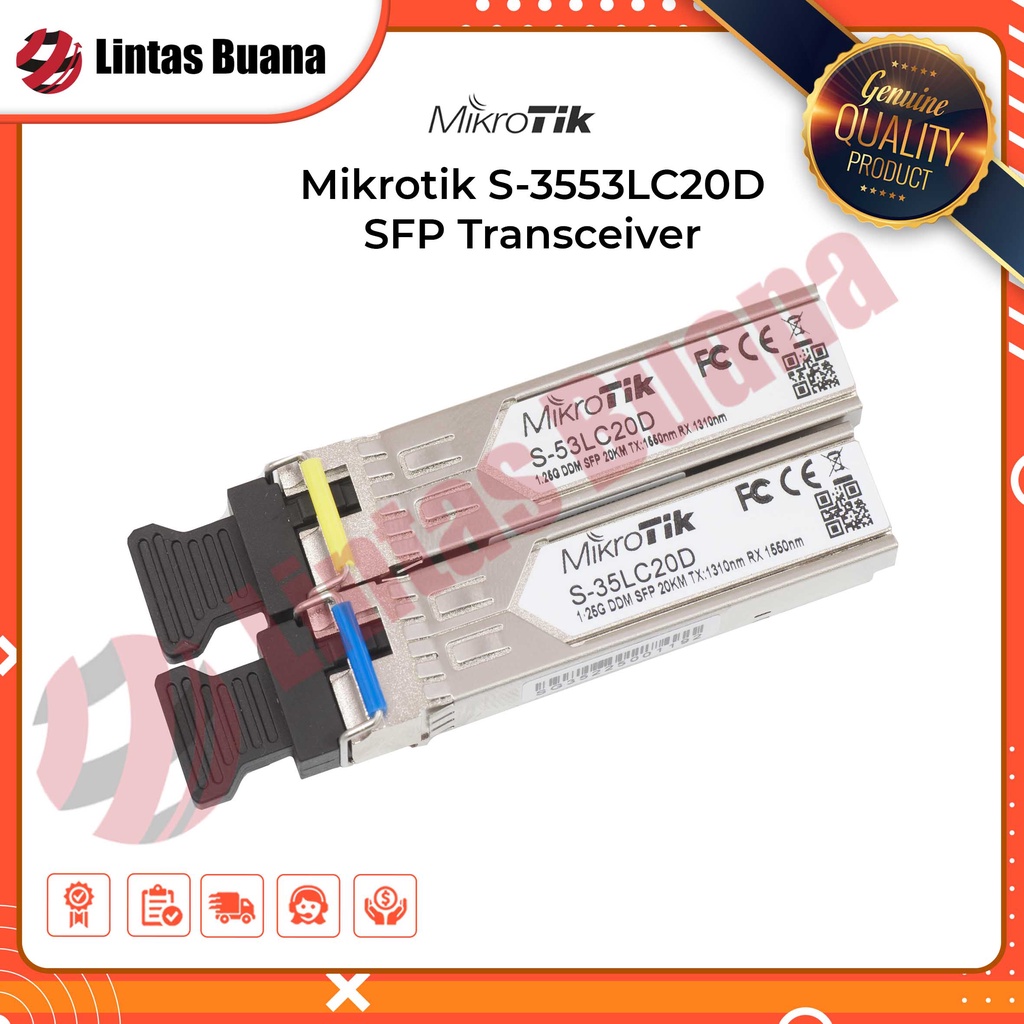 Mikrotik S-3553LC20D 12.5 Gigabit SFP Module Pair