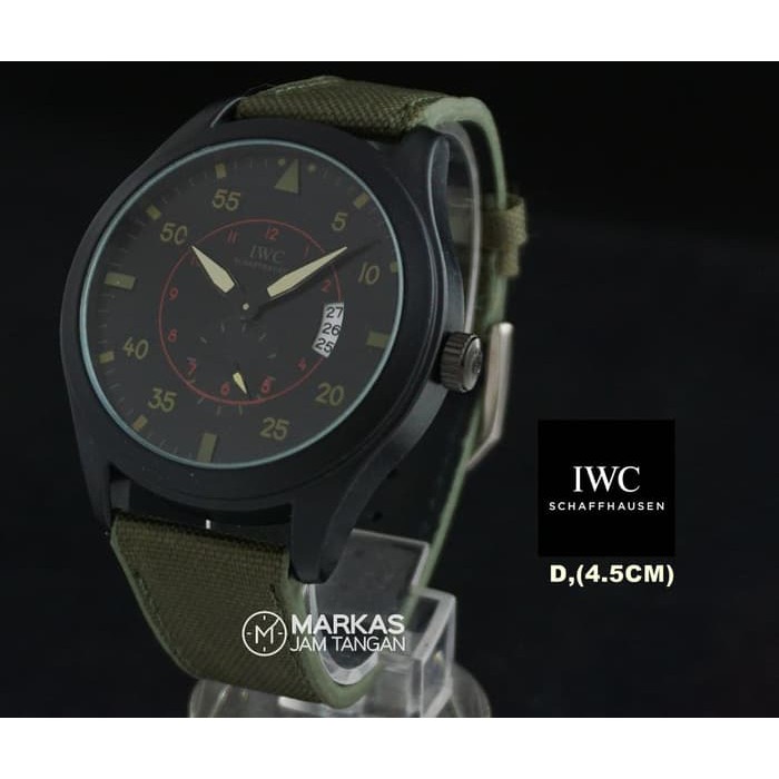 Jam Tangan Pria IWC Pilot Crono Detik Canvas Watch | MRKS