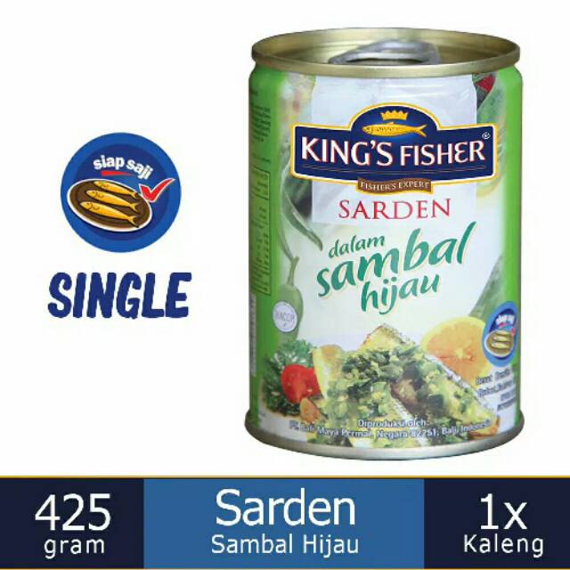

King's Fisher Sambal Hijau 425 gr - Ikan Kaleng Sarden Sardines
