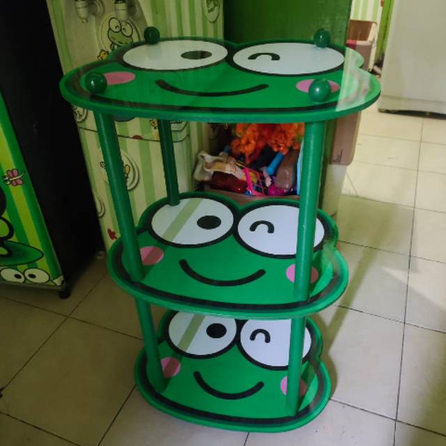 Rak susun meja kepala keroppi / hello Kitty
