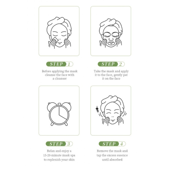 VEZE Masker Wajah Hydrating Moisturizing Mask Natural Sheet Mask BQ048