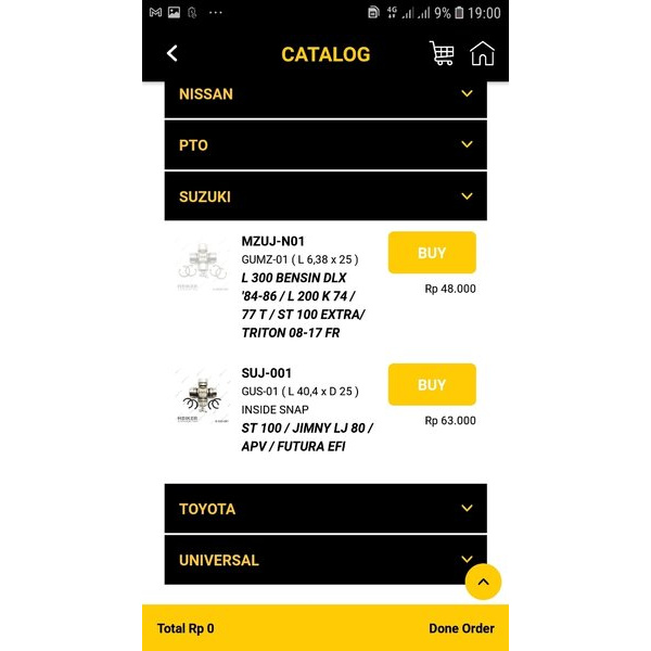 cross joint kopel Carry Extra Katana Futura karbu T120ss KUDA Bensin L300 bensin