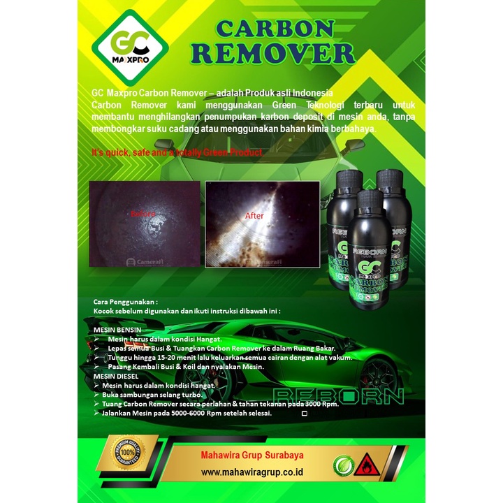 GC MAXPRO Carbon Cleaner 250 ml Gurah Mesin  / Bersihkan Ruang Bakar