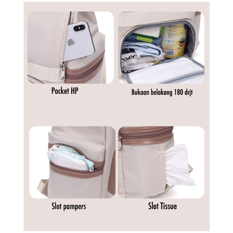 11.11 BIG SALE !! TAS BAYI / TAS DIAPER BAG MULTIFUNGSI / TAS RANSEL / TAS SEKOLAH / TAS IBU MB3CL