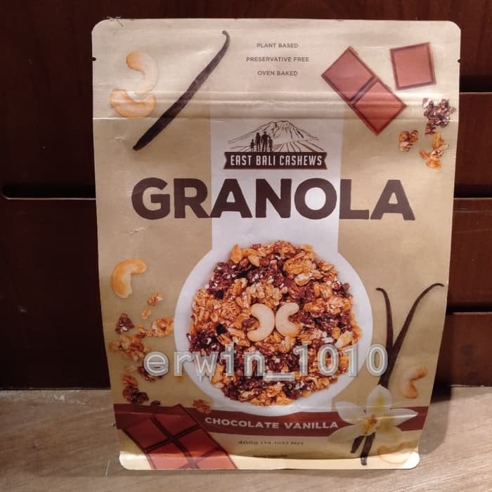 

East Bali Cashew Granola Chocolate Vanilla Makanan Organik 400gr