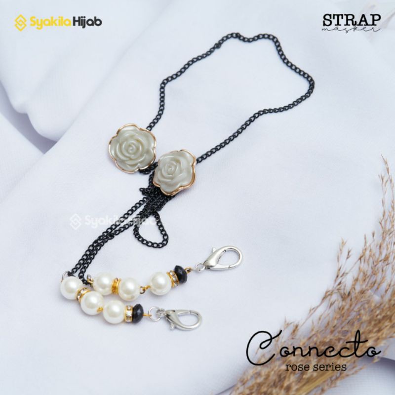 tali masker hijab / tali masker rantai / blackchain hijab