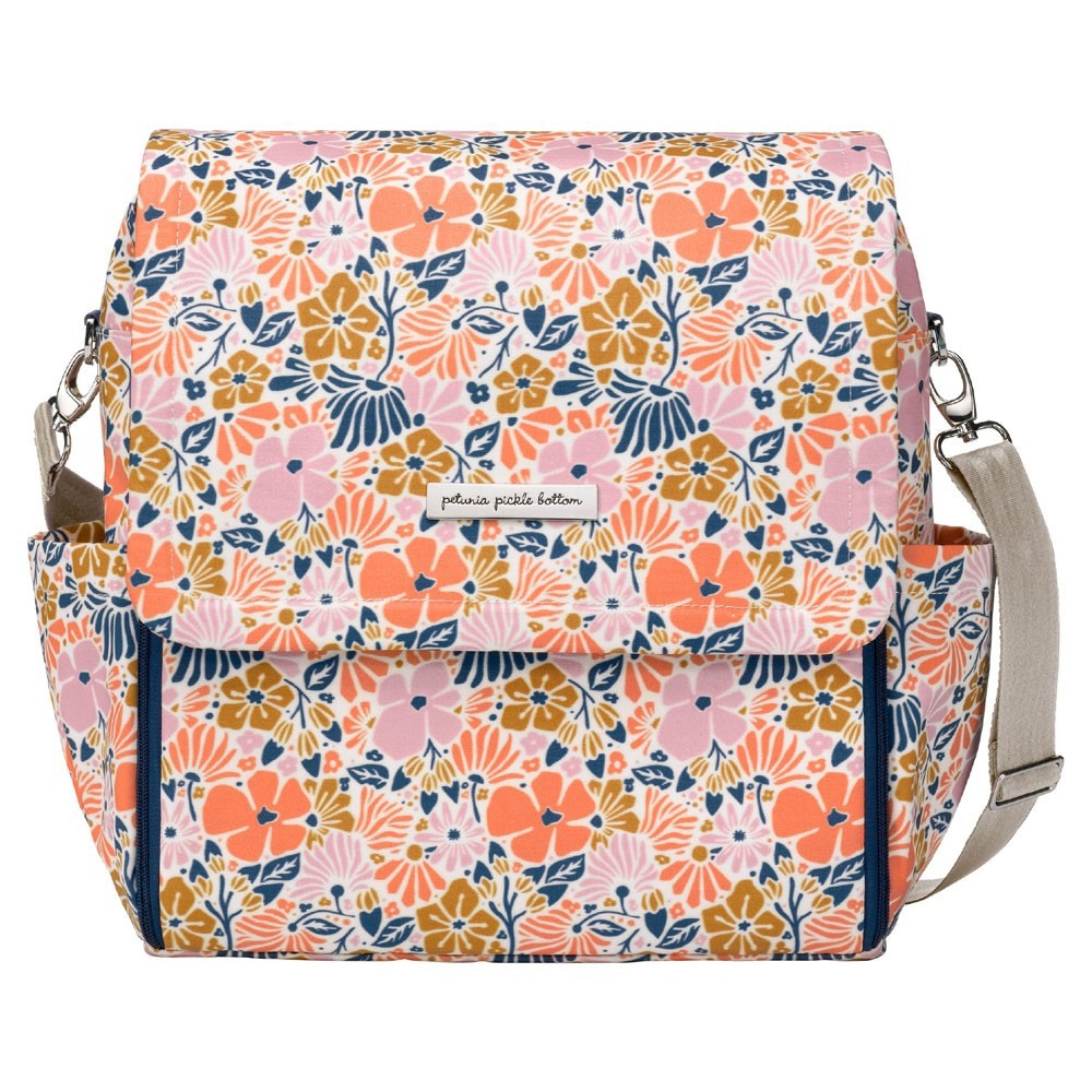 Petunia Diaper Bag Boxy Backpack - wildflowers of westbury