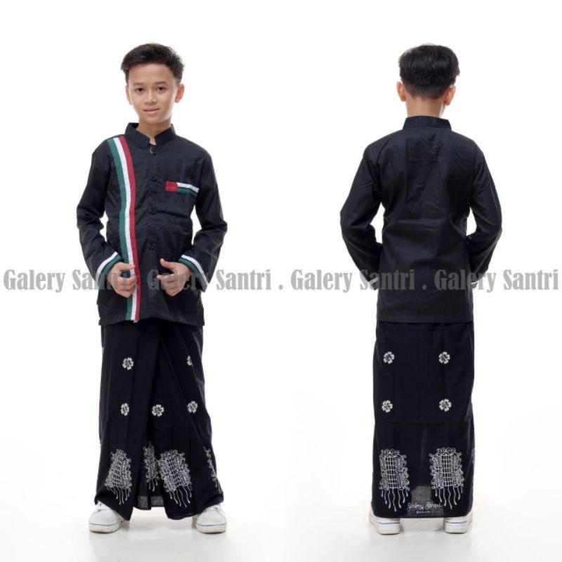 setelan Koko sarung santri putra azzahir baju tanggung Koko remaja palestin tanggung/ paket sunat/ h