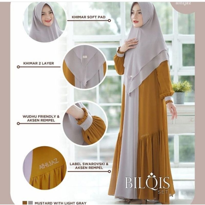 GAMIS BILQIS SET KHIMAR BY AL-HIJAZ GAMIS CERUTTI