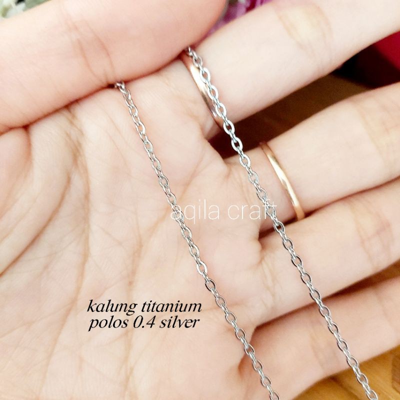 KALUNG TITANIUM POLOS KALUNG ANTI KARAT GOLD ,SILVER