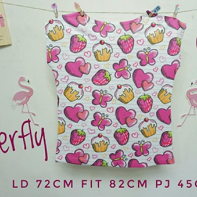 New Edition hm Butterfly Tshirt Kids kaos pakaian anak perempuan baju