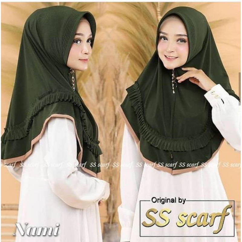 (COD)HIJAB INSTAN NAMI LIST REMPEL JILBAB JERSEY MURAH HIJAB BERGO REMPEL HIJAB MURAH