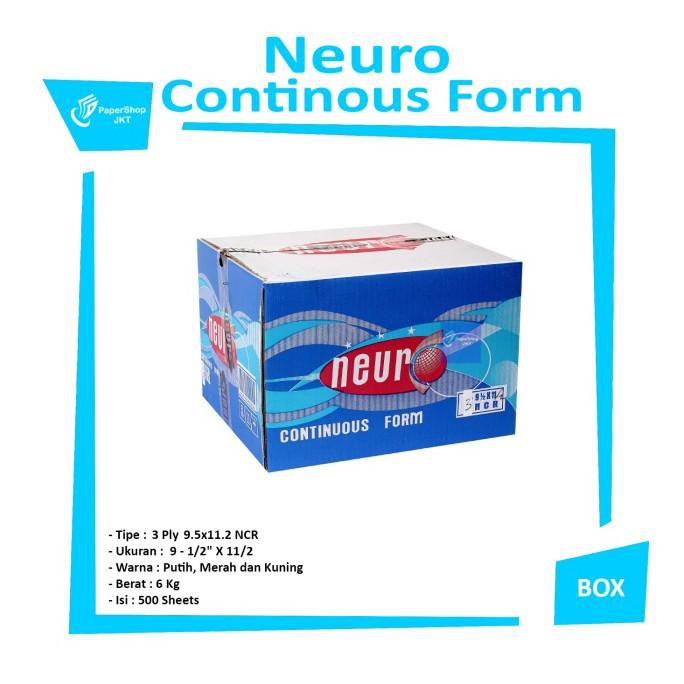 

Continous Form 91/2 x 11 3 Ply/2 ( K3/2 Neuro ) NCR / Kertas Komputer KERTAS HVS