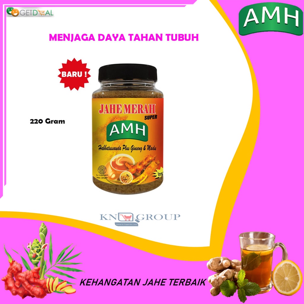 JAHE MERAH SUPER AMH 220grm Kemasan Toples
