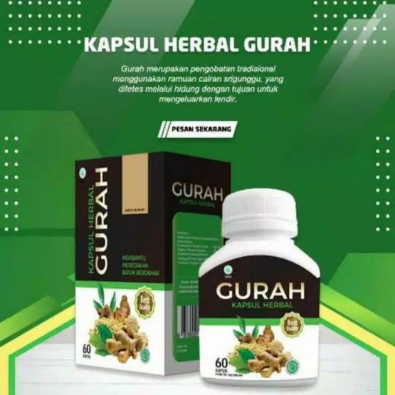 Kapsul Gurah Herbal - Kapsul Herbal Gurah - Herbal Asma Gurah - Kapsul Herbal Batuk Atasi Pernafasan
