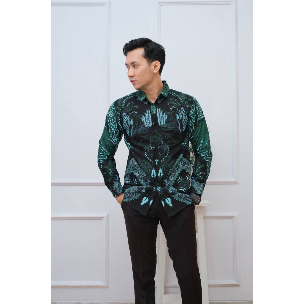 Batik pria modern slimfit Baju Batik Pria Lengan Panjang slim fit baju batik Slimfit pria premium baju seragam BATIK KERTOJOYO KJ016 kemeja batik pria lengan panjang full furing baju batik alisan pria Kemeja batik slim fit pria batik premium batik solo