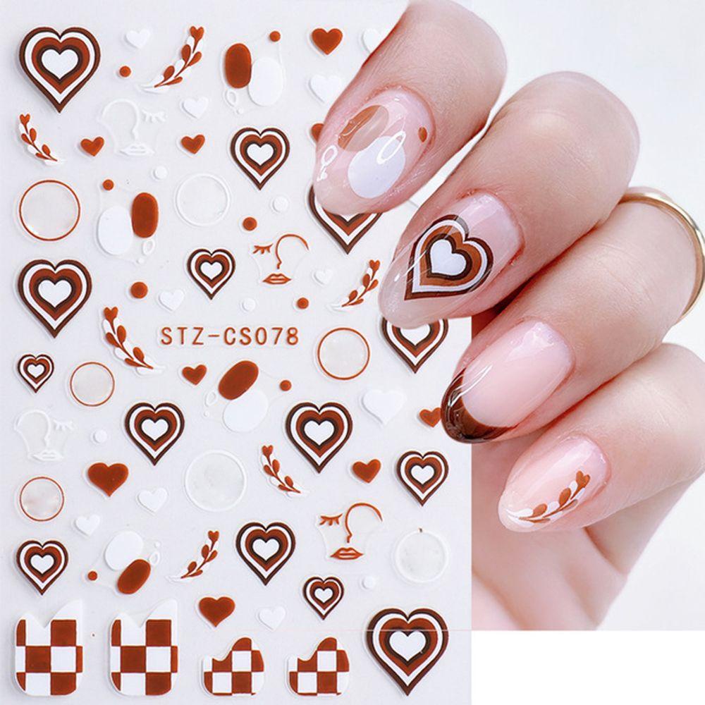 Solighter Stiker Kuku 3D Tren Fashion DIY Dekorasi Nail Art Api Api