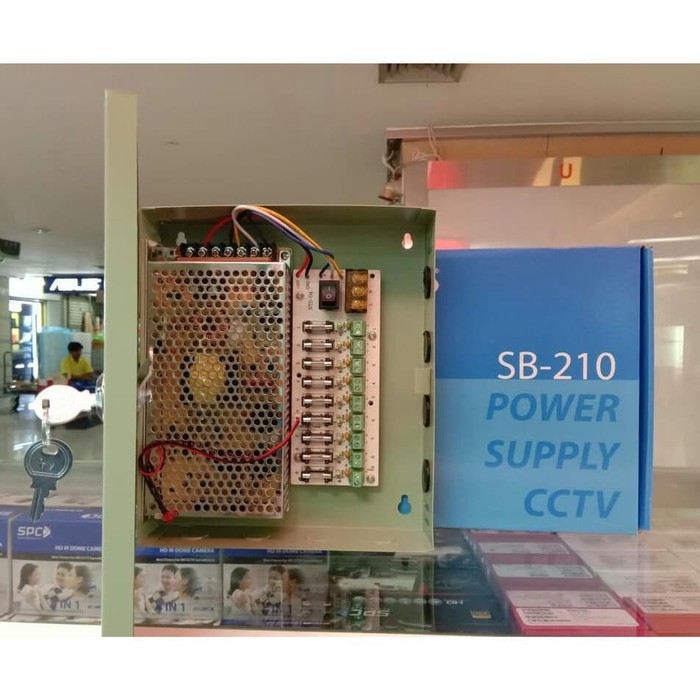 Power Supply CCTV 10A Box ( Merek SPC )
