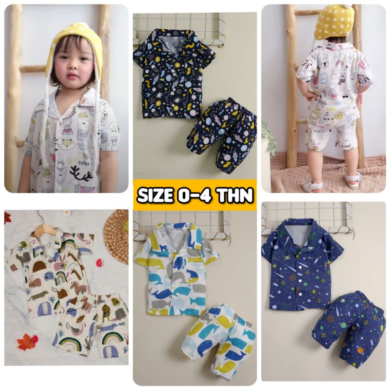 Setelan Rayon Anak dan Bayi Anak Laki-laki dan perempuan / Baju Rayon anak Bahan Premium Unisex