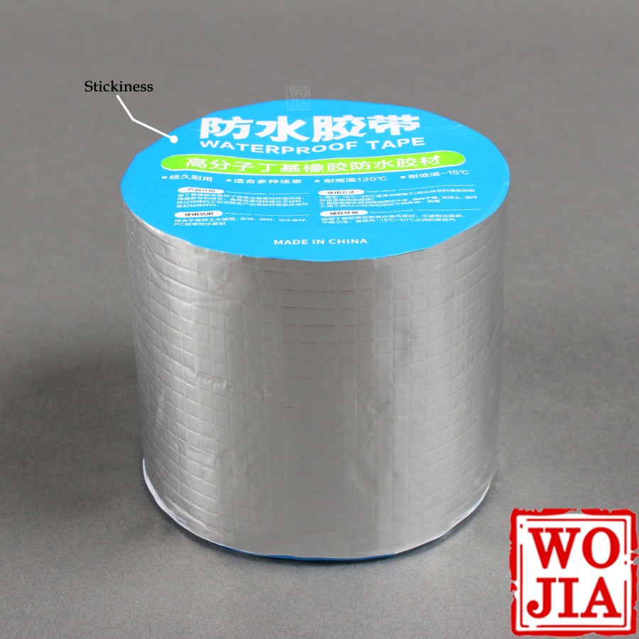 Lakban Anti Bocor Air Aluminium Foil Butyl Lem Tambal Waterproof Tape WOJIA