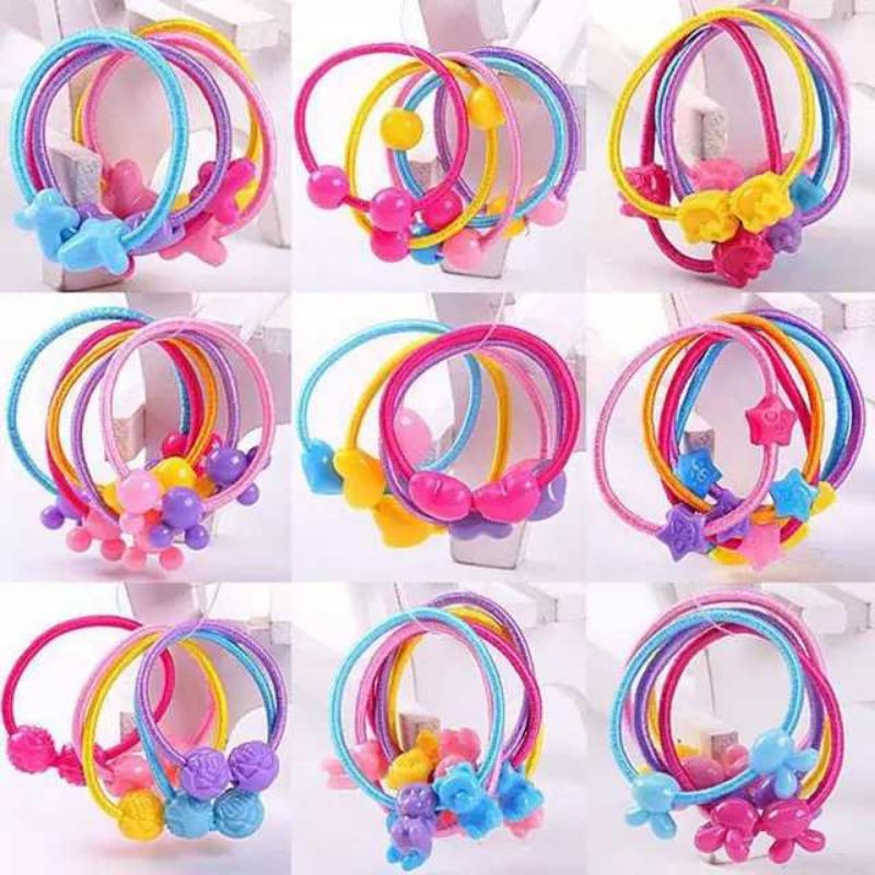 Karet Rambut Mini Anak BATITA Baby / Karet Rambut Kecil Motif Lucu isi (5 PCS)