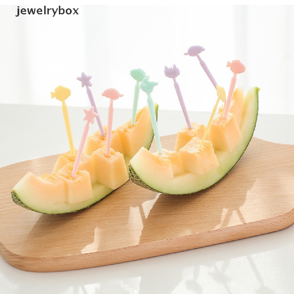 (jewelrybox) Garpu Buah / Dessert / Bento Mini Warna Permen Untuk Anak