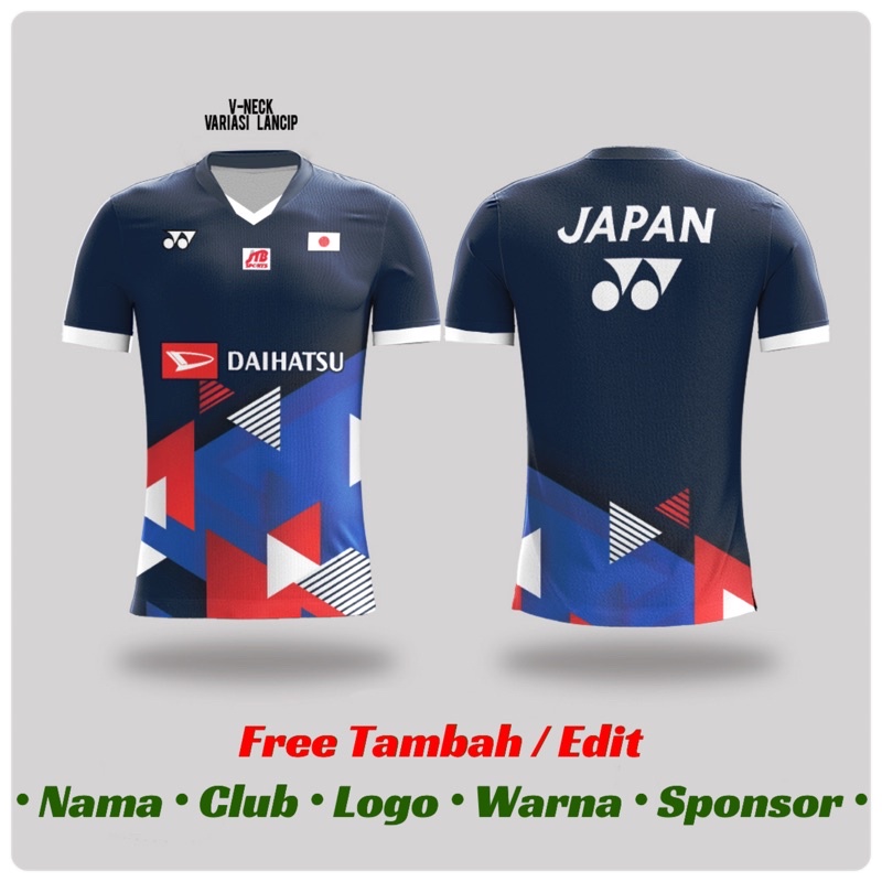 Jersey Badminton Bulutangkis | Baju Kaos Bulutangkis Badminton Custom | TOKYO JAPAN JTB