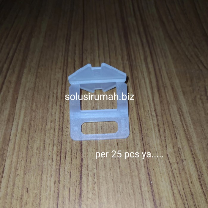clips putih 25pcs tile leveling nat spacer perata lantai granit klip