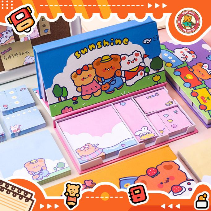 

Ready...Ready...Ready...] Sticky Notes Set 6 in 1 Bear Rabbit Poodle MB0118