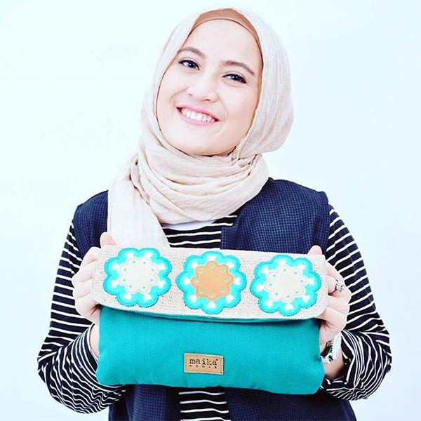 Tas Kanvas Clutch Maika etnik BASA untuk Wanita