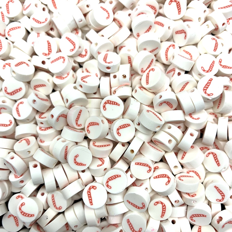 30 Pcs/lot 10mm Natal aksesoris manik-manik tanah liat polimer DIY gelang manik-manik manik-manik longgar