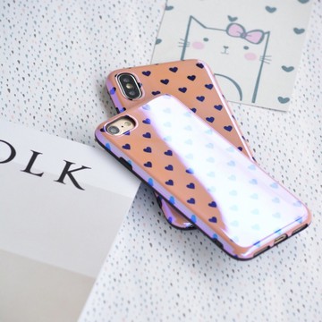 SOFTCASE LOVE BLUE &amp; PINK BLUERAY FOR IPHONE OPPO