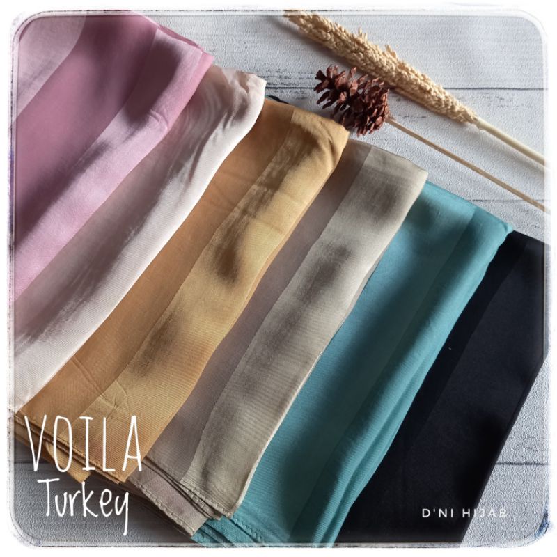 Hijab / Jilbab Segiempat Voila Turkey Plain Umama Scarf