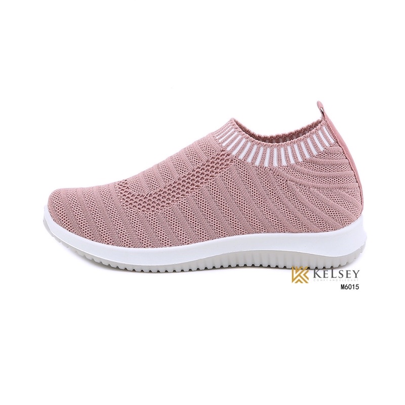 Nicole Sepatu Sneakers  Flyknit Shoes 4cm Wanita Kelsey M6015