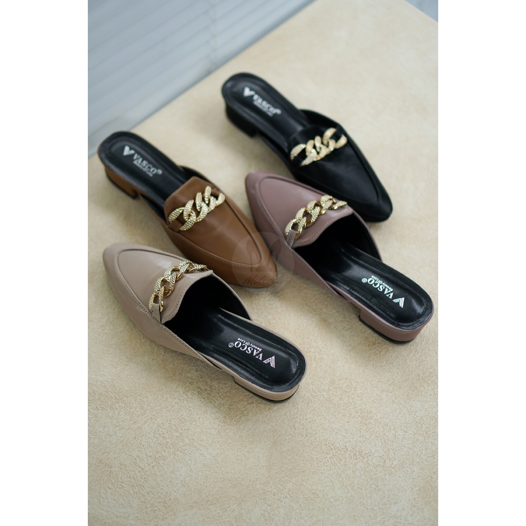 Milicca Sandal Wanita Mules Heels Hak 3 cm Halima